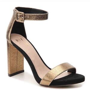 Mix No.6 Gold Ankle Strap Heels